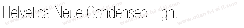 Helvetica Neue Condensed Light字体转换